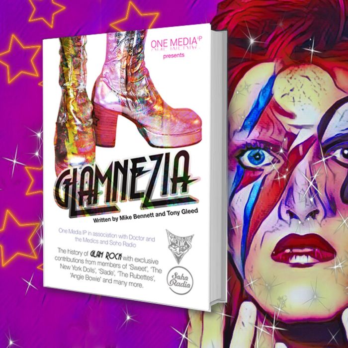 glam rock book cover design